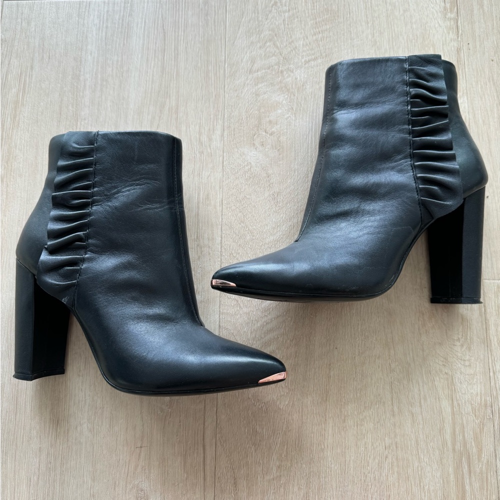 Ted Baker Leather Rose Gold Boots 39